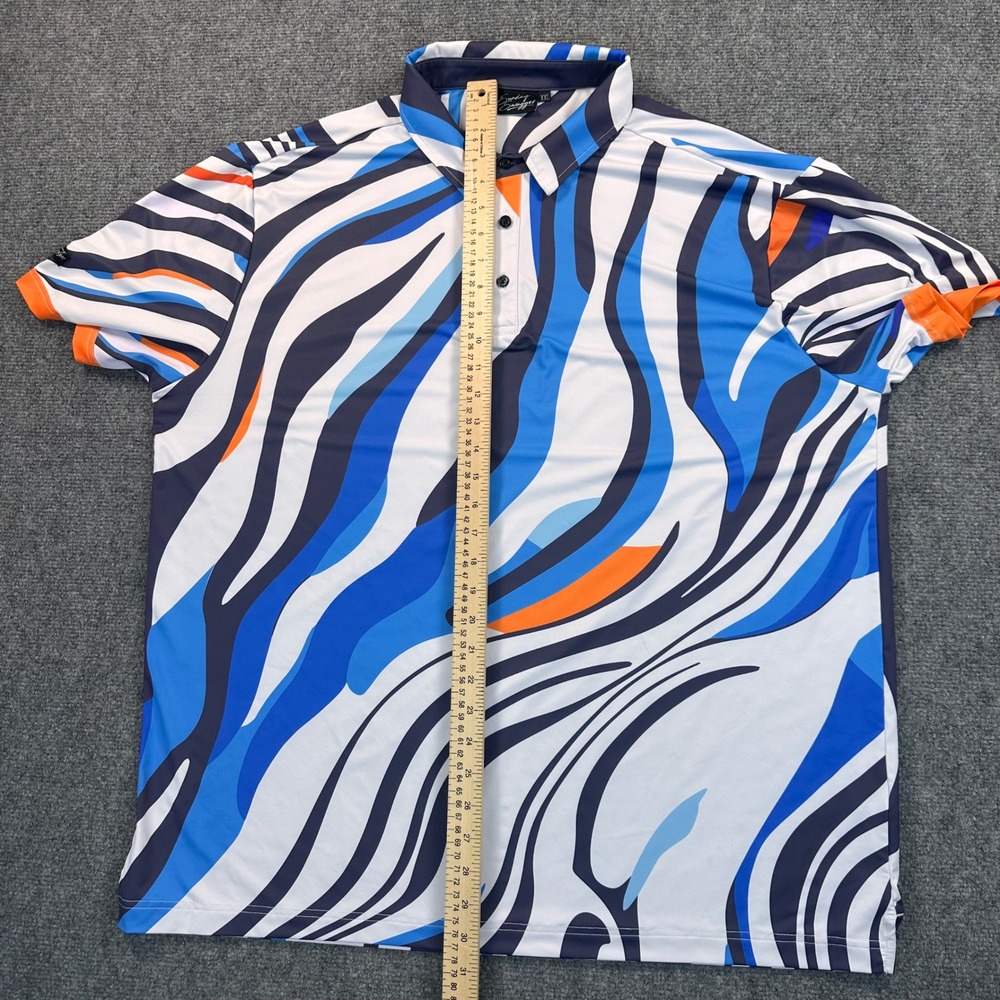 [Lot of 2]Sunday Swagger Polo Golf Shirt Men's 2XL Abstract Print Performance - Picture 10 of 11